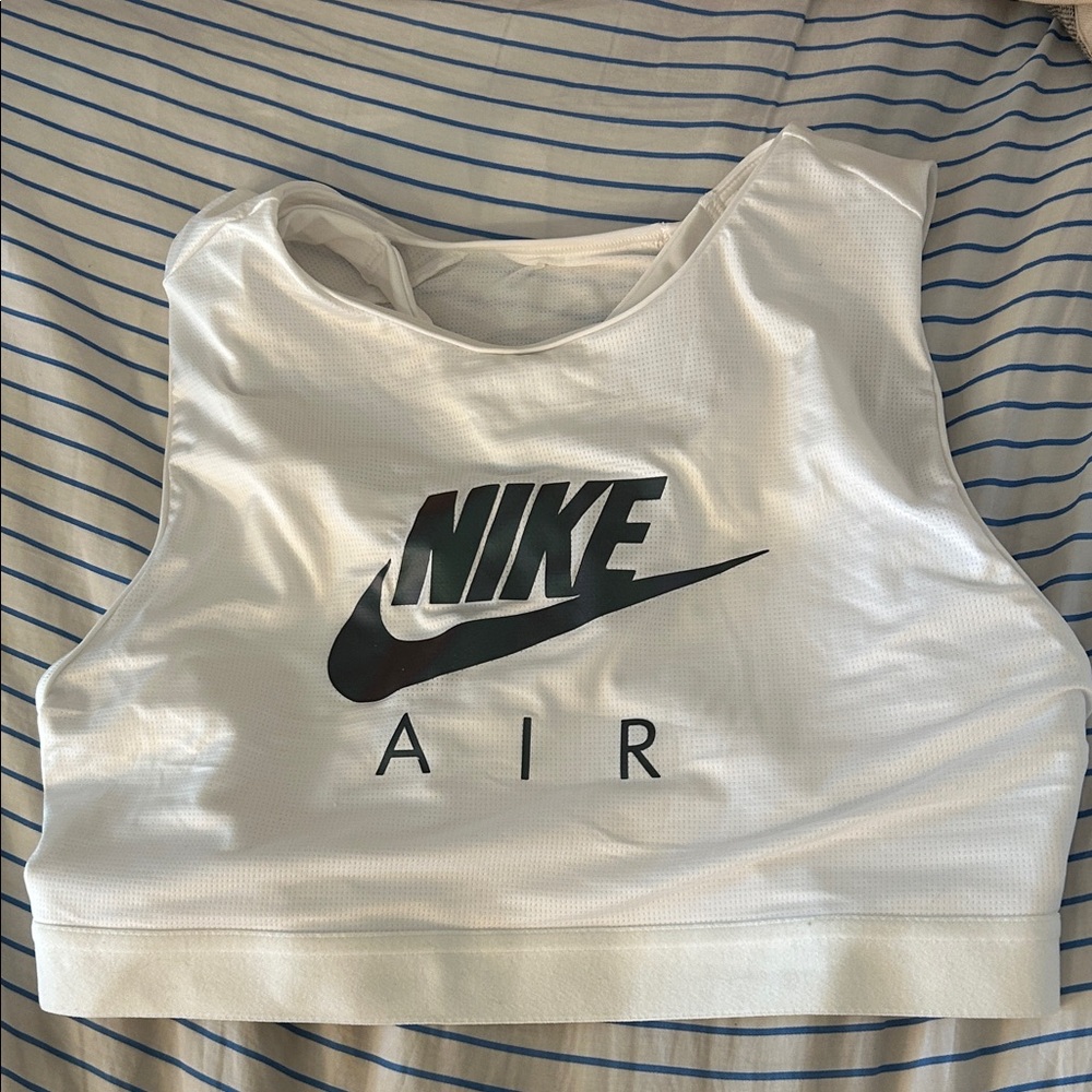 Nike White Sleeveless Athletic Top